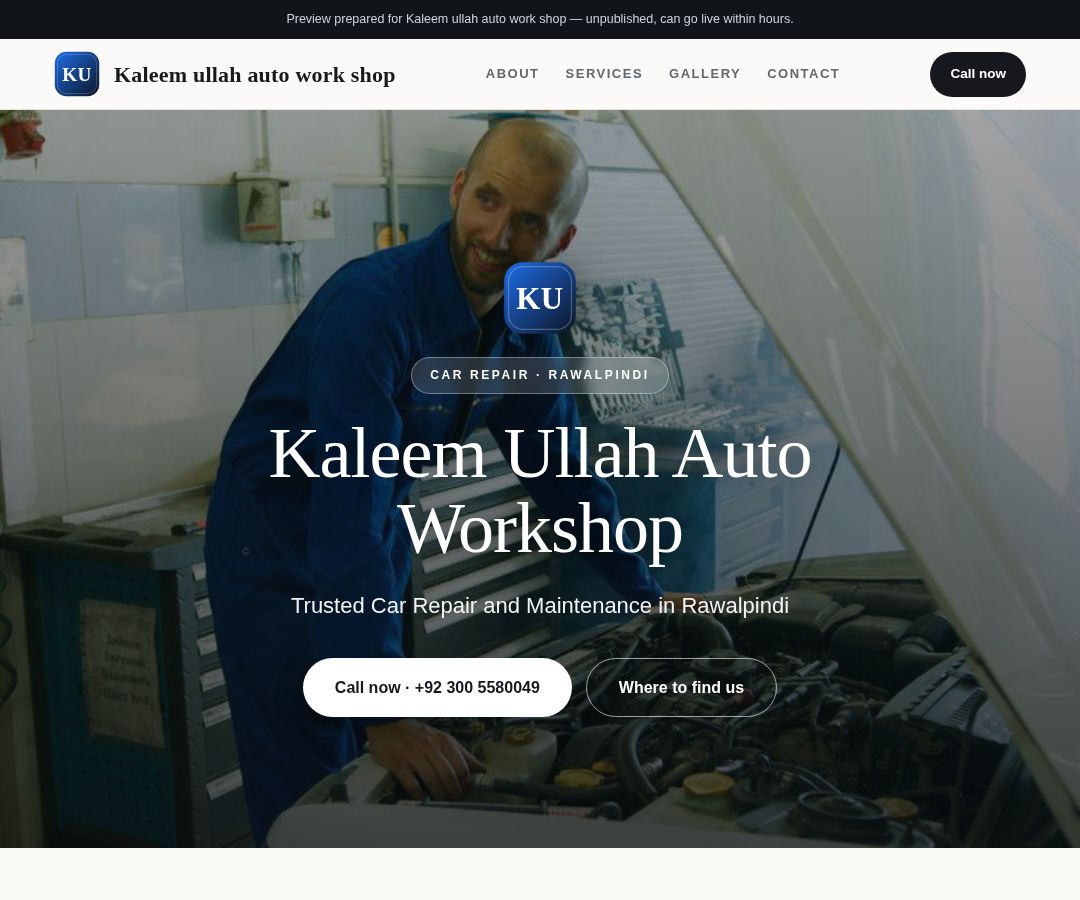 Kaleem ullah auto work shop