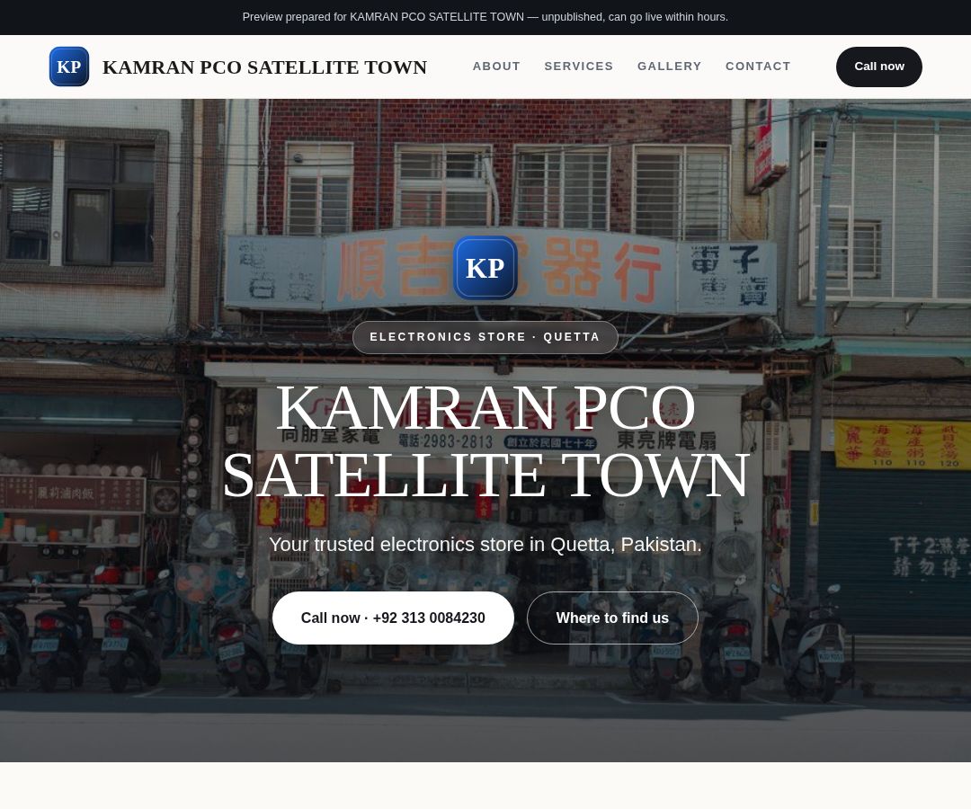 KAMRAN PCO SATELLITE TOWN