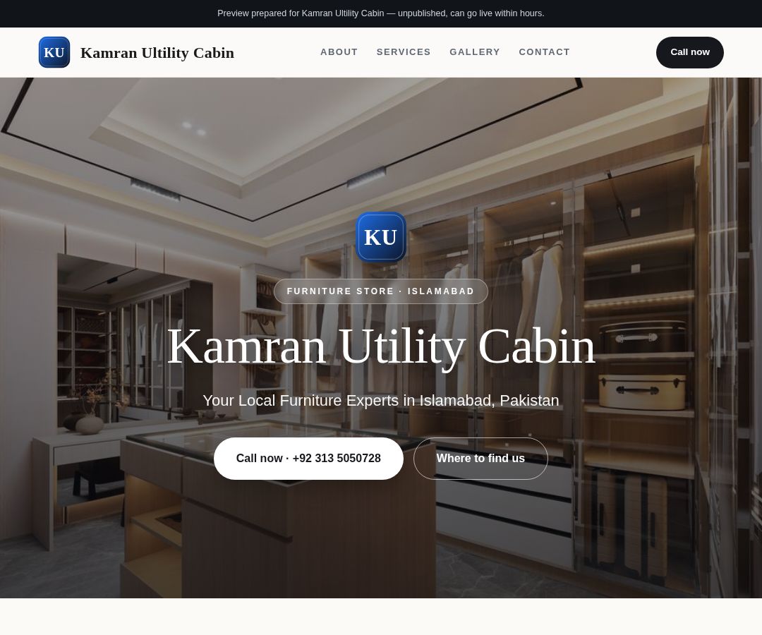 Kamran Ultility Cabin