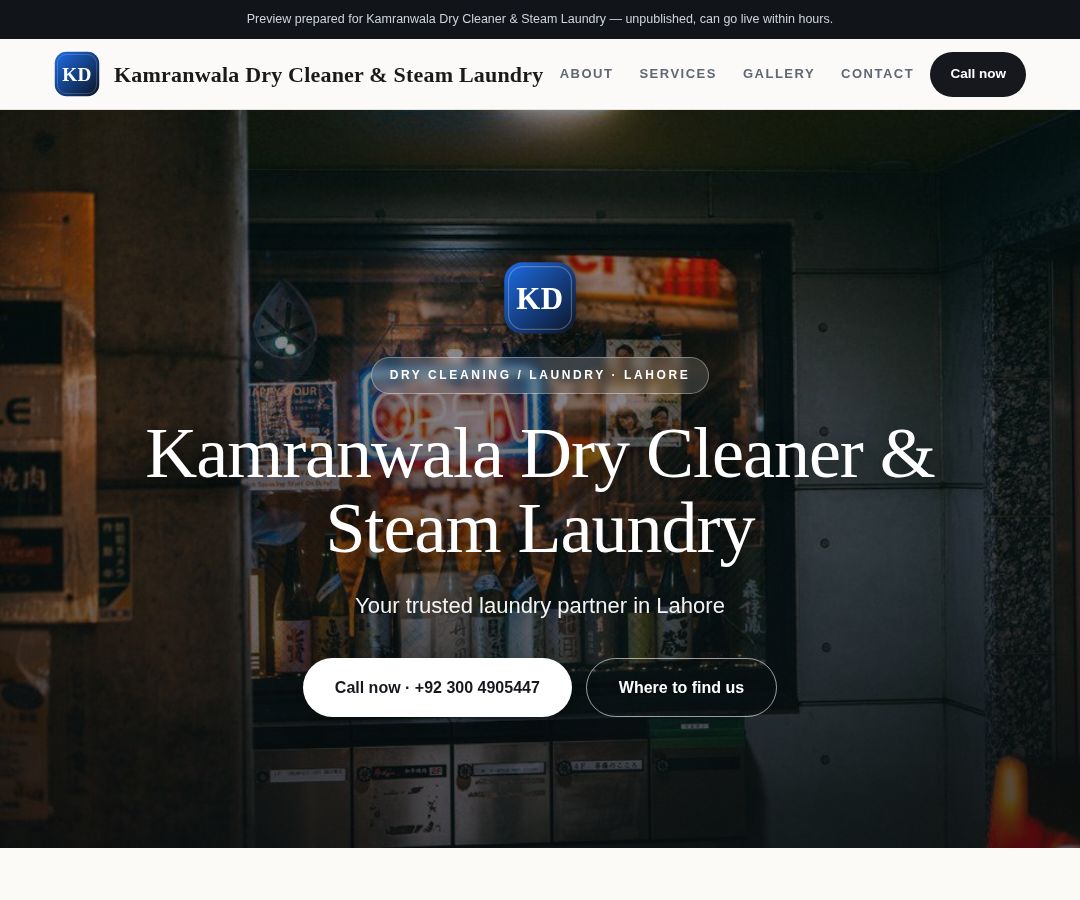 Kamranwala Dry Cleaner & Steam Laundry