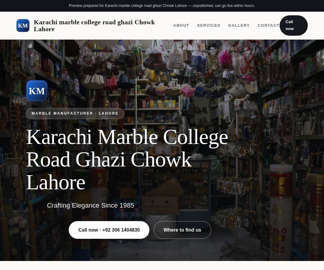 Karachi marble college road ghazi Chowk Lahore