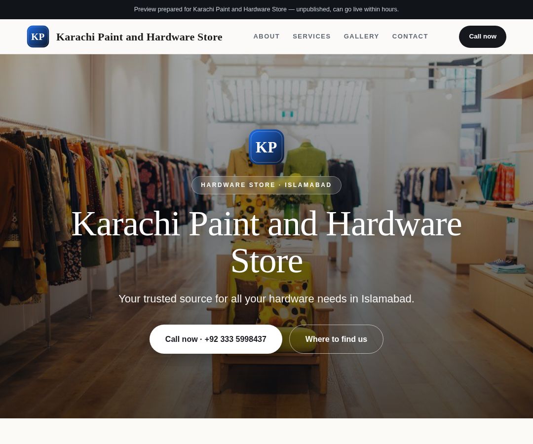 Karachi Paint and Hardware Store
