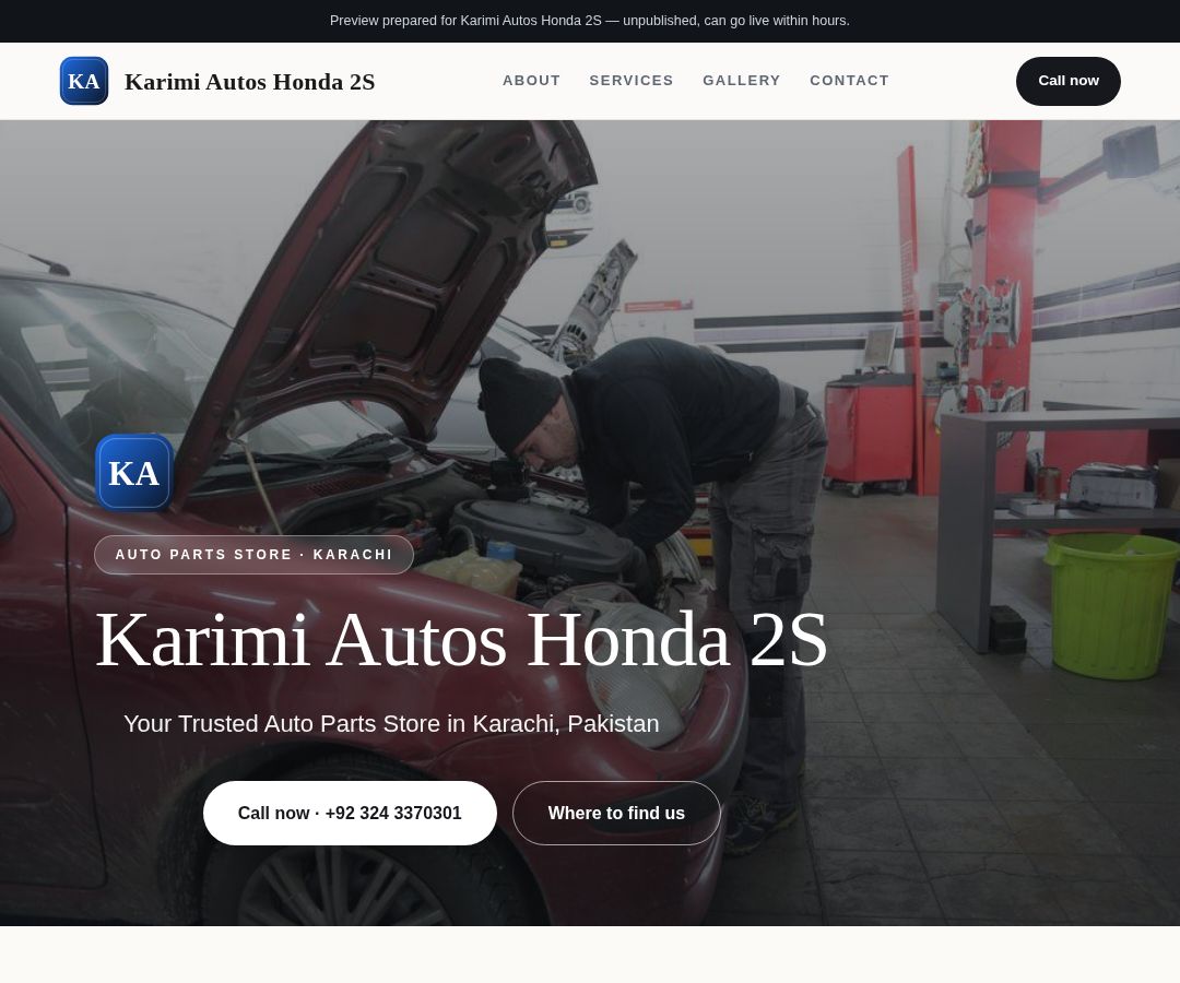 Karimi Autos Honda 2S