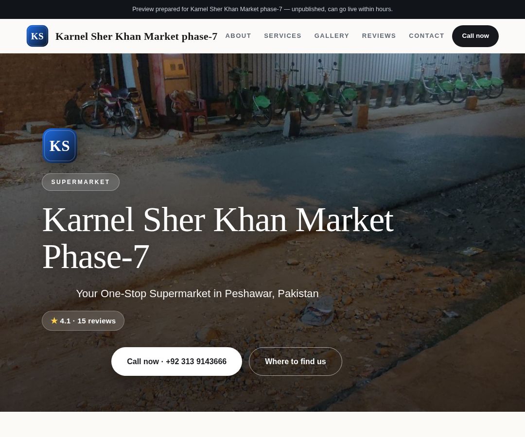 Karnel Sher Khan Market phase-7