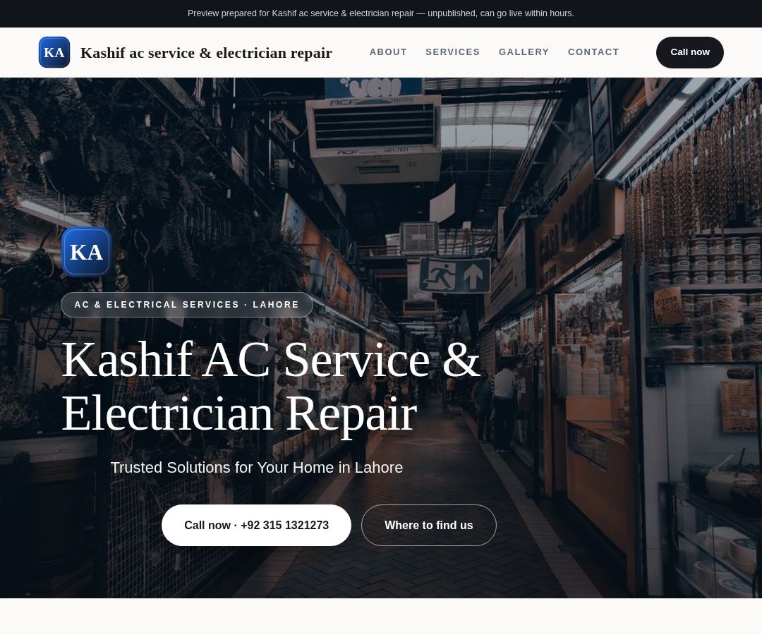 Kashif ac service & electrician repair