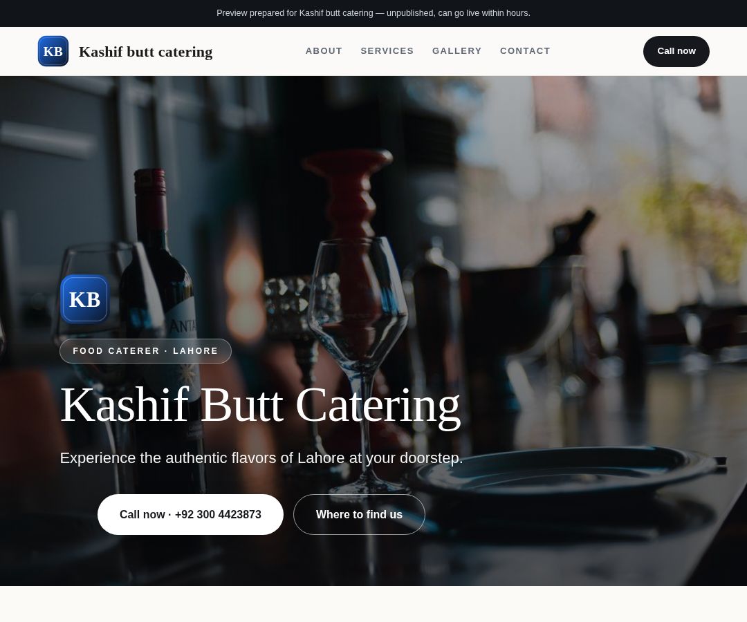 Kashif butt catering