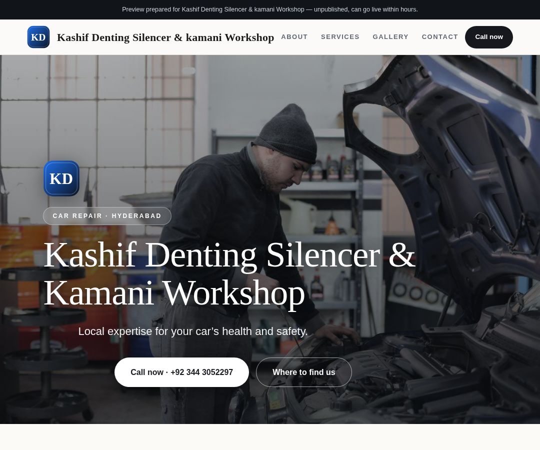 Kashif Denting Silencer & kamani Workshop