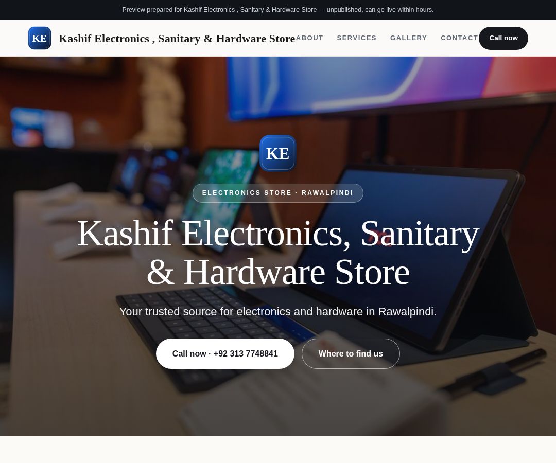 Kashif Electronics , Sanitary & Hardware Store