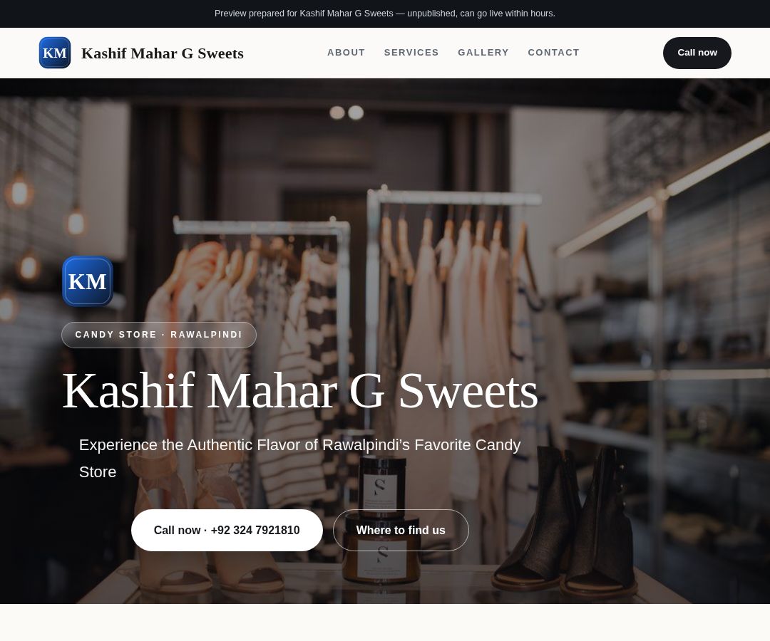 Kashif Mahar G Sweets