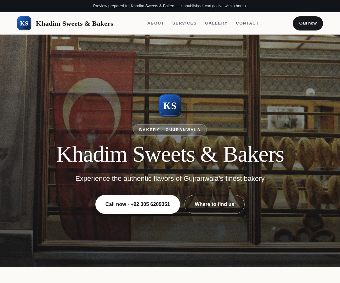 Khadim Sweets & Bakers