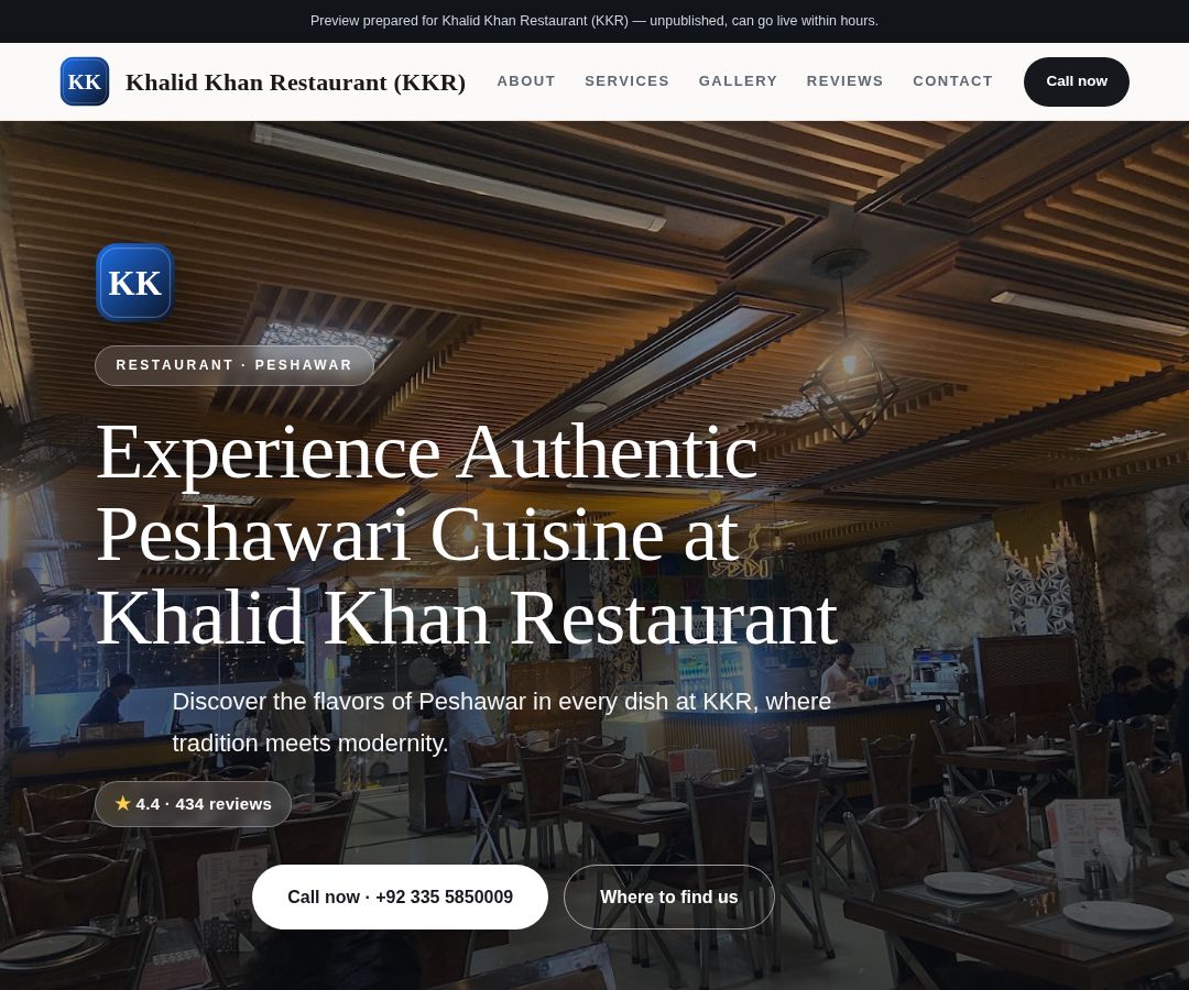 Khalid Khan Restaurant (KKR)