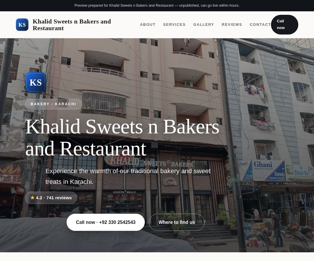 Khalid Sweets n Bakers and Restaurant