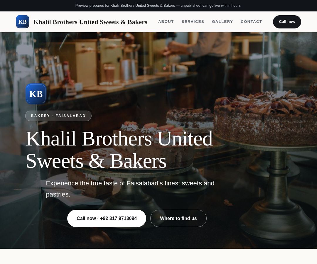 Khalil Brothers United Sweets & Bakers