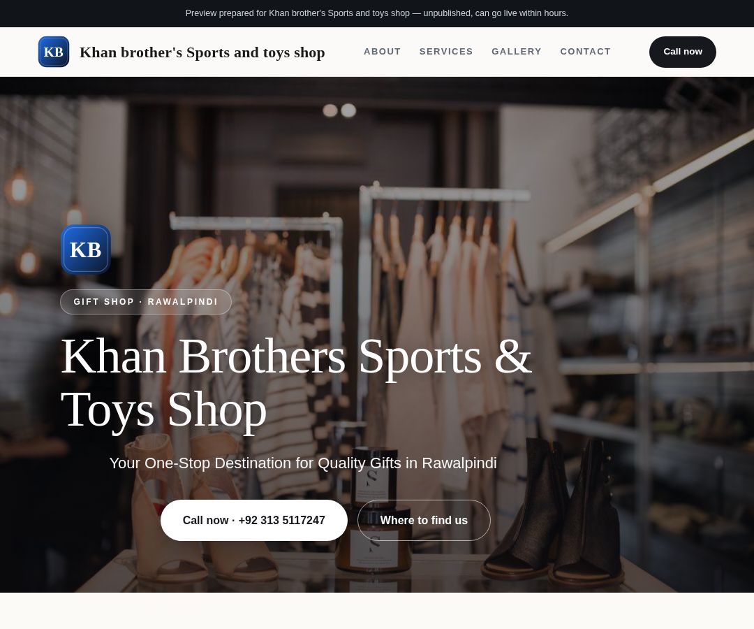 Khan brother's Sports and toys shop
