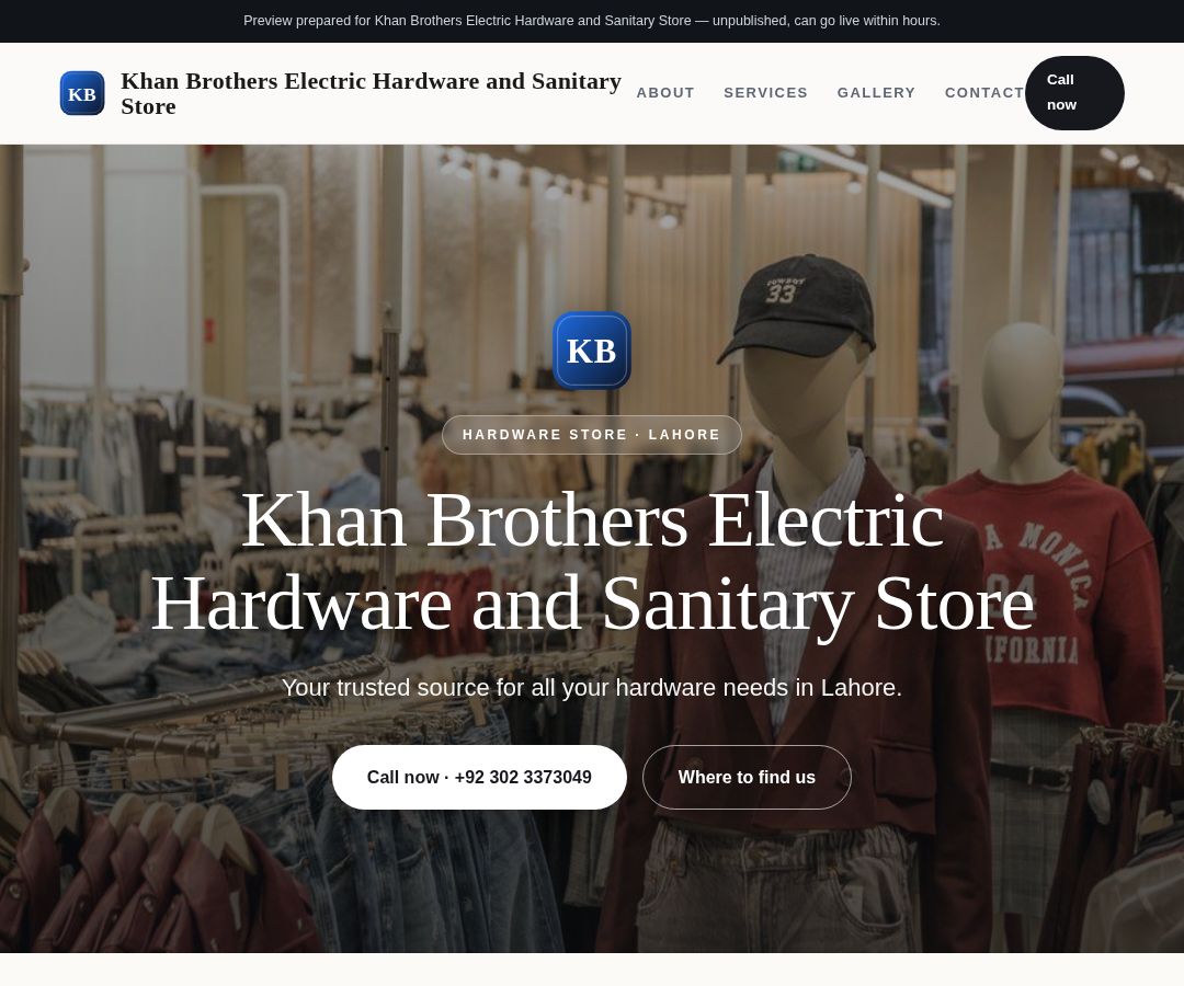 Khan Brothers Electric Hardware and Sanitary Store