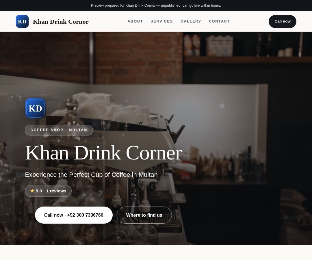 Khan Drink Cornor