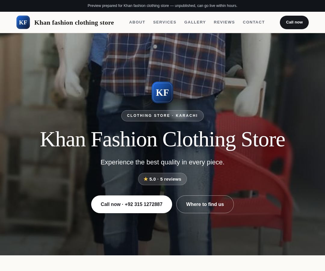 Khan fashion clothing store