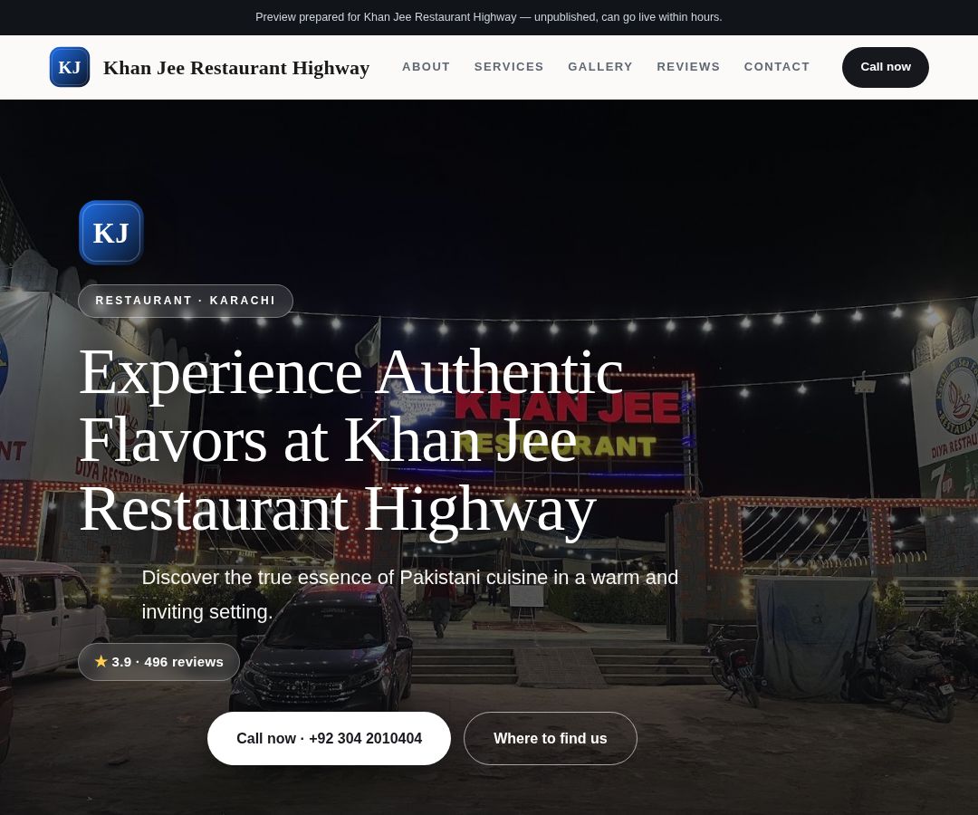 Khan Jee Restaurant Highway