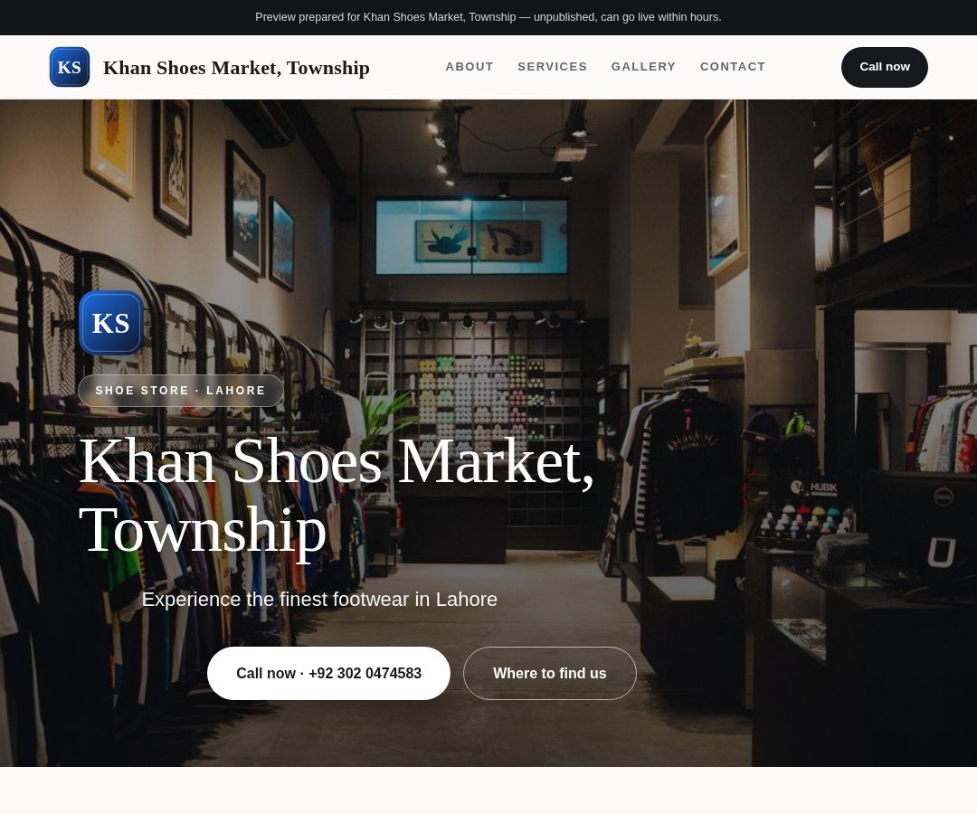 Khan Shoes Market, Township