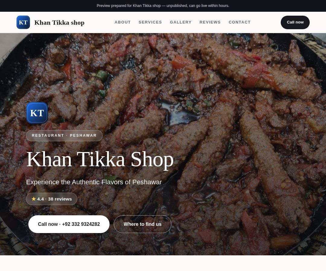 Khan Tikka shop