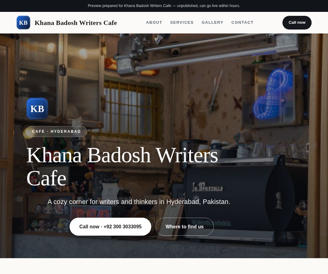 Khana Badosh Writers Cafe