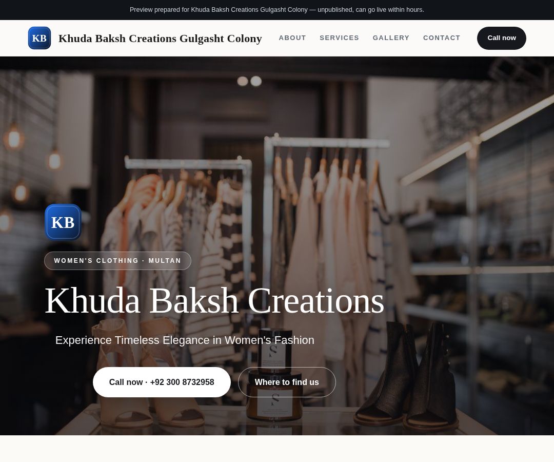 Khuda Baksh Creations Gulgasht Colony