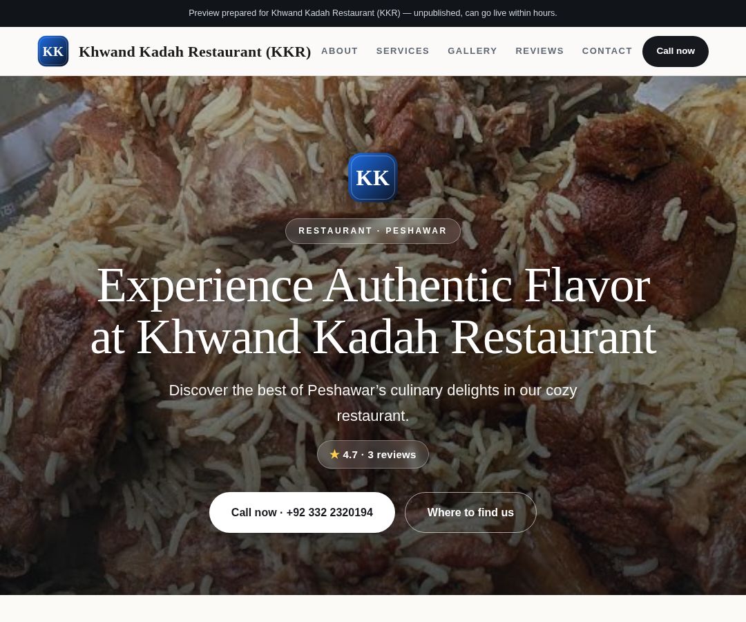 Khwand Kadah Restaurant (KKR)