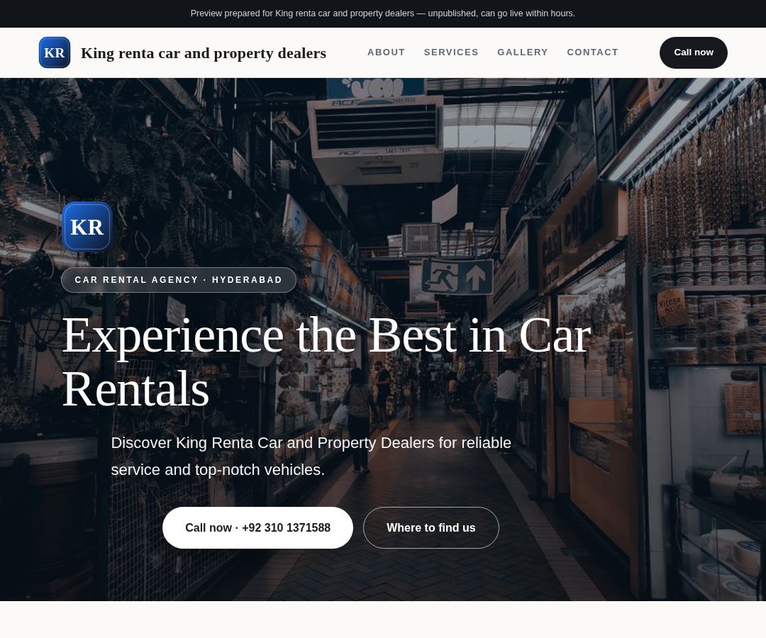 King renta car and property dealers