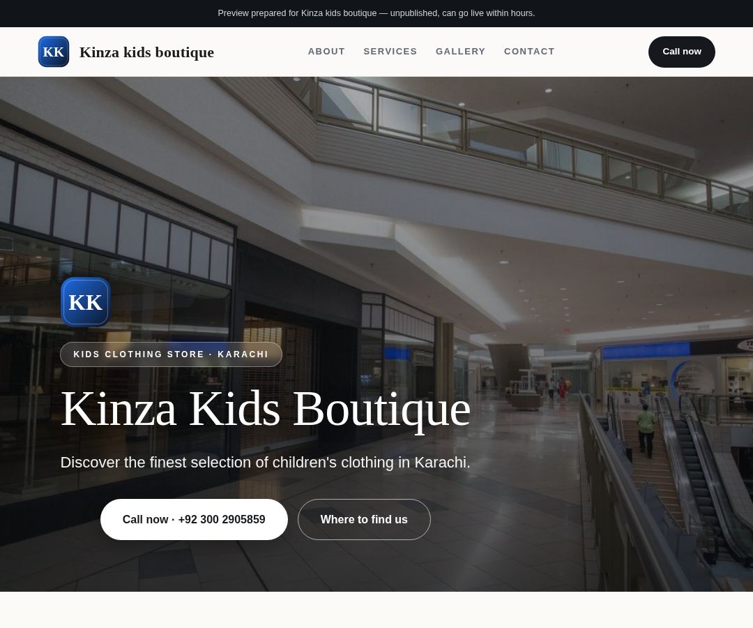 Kinza kids boutique