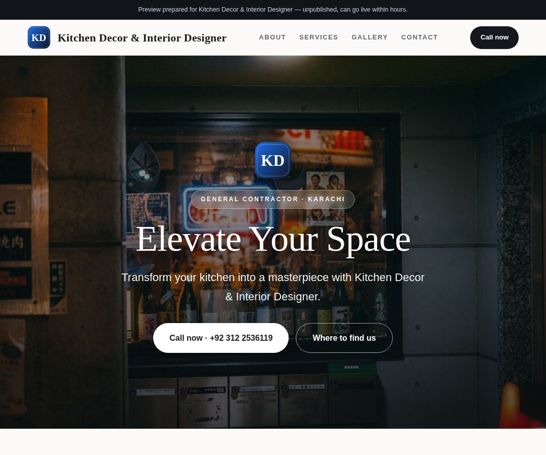 Kitchen Decor & Interior Designer