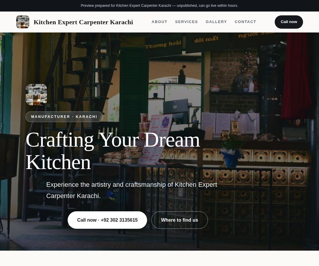 Kitchen Expert Carpenter Karachi