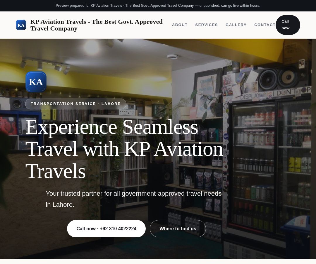 KP Aviation Travels - The Best Govt. Approved Travel Company