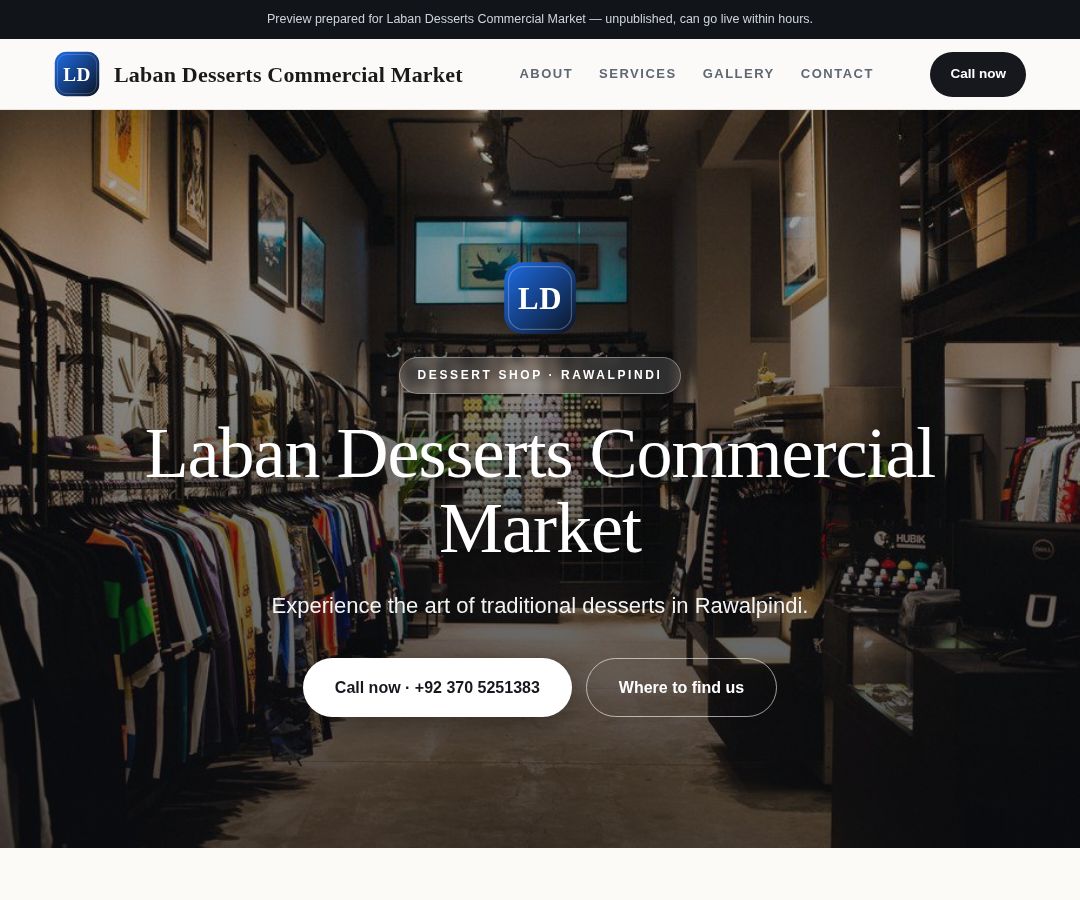 Laban Desserts Commercial Market