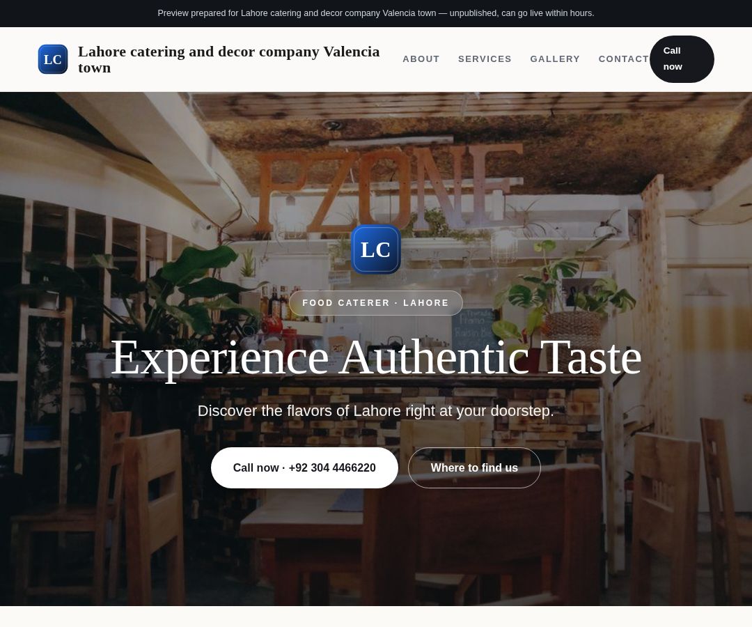 Lahore catering and decor company Valencia town