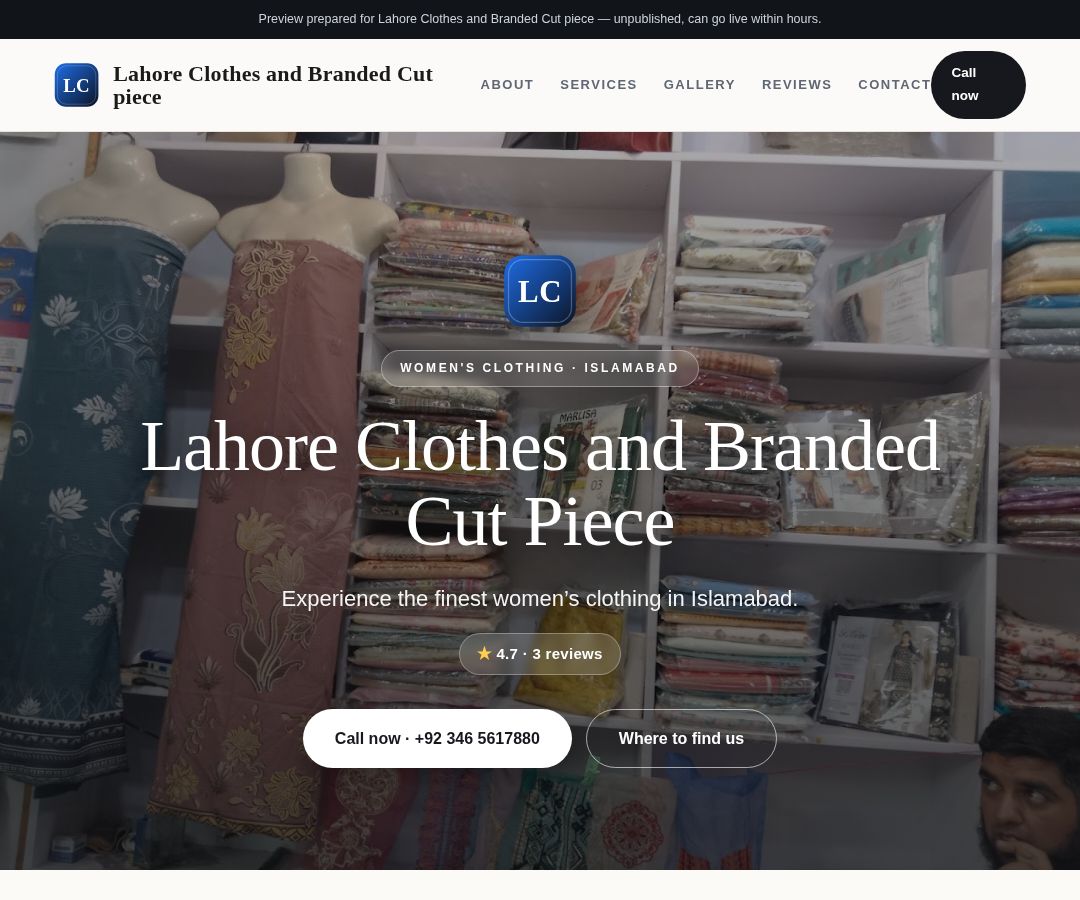 Lahore Clothes and Branded Cut piece