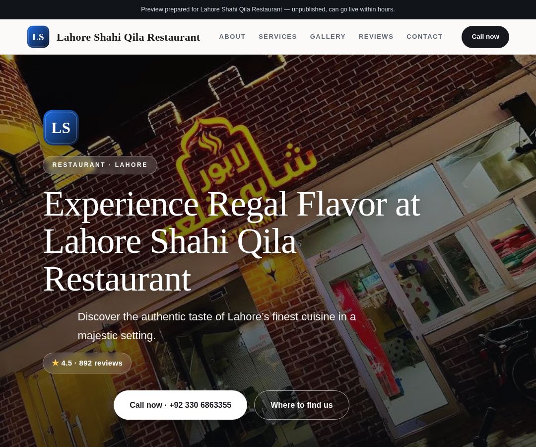 Lahore Shahi Qila Restaurant
