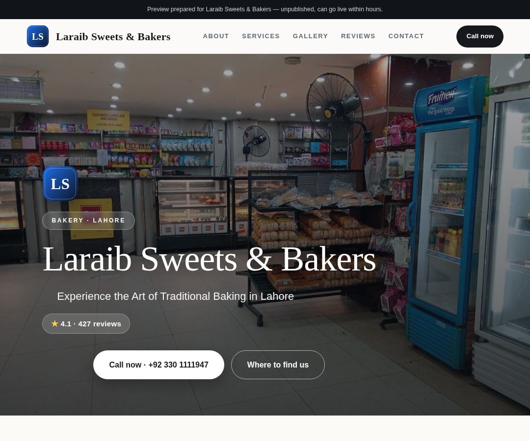 Laraib Sweets & Bakers