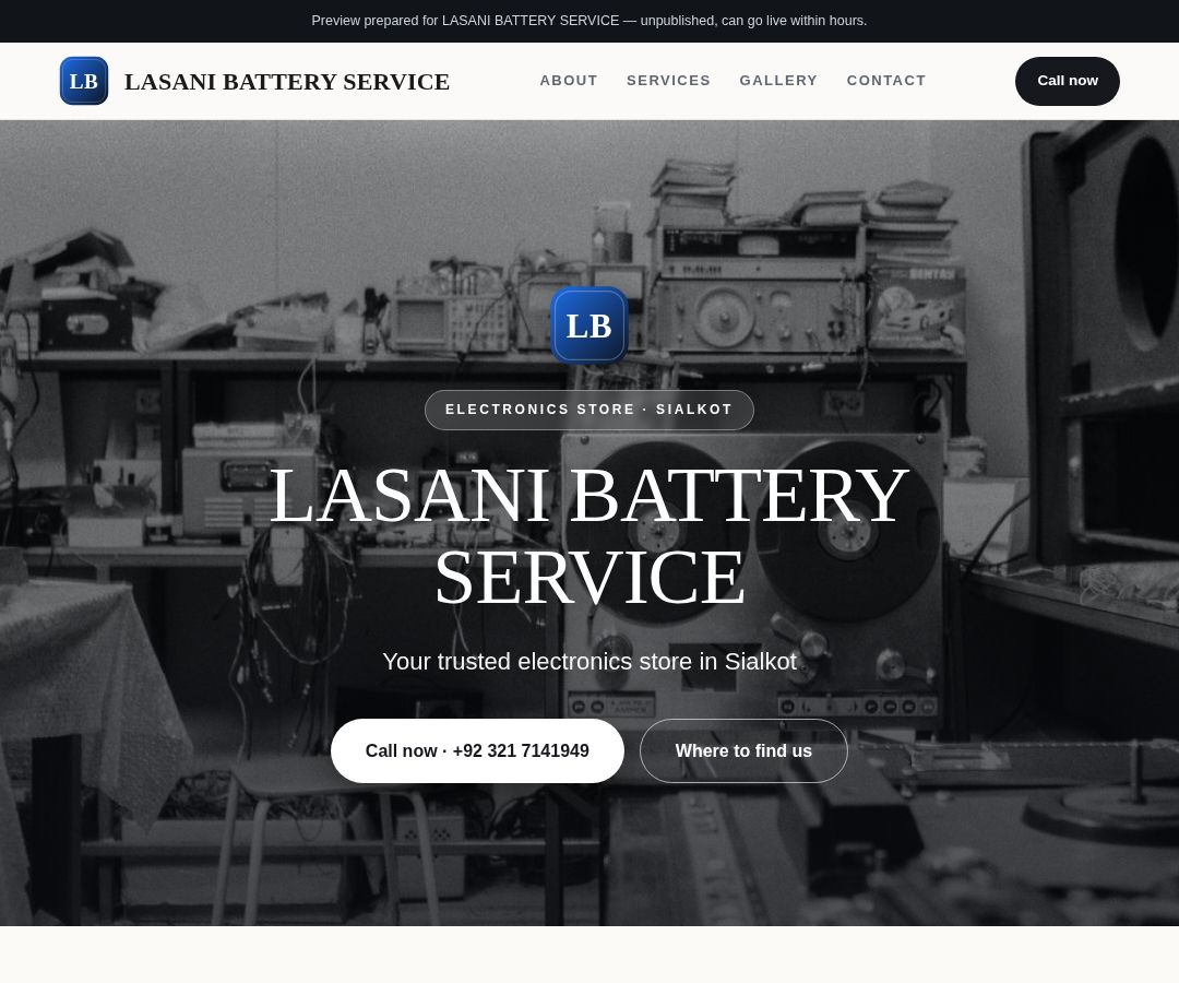 LASANI BATTERY SERVICE