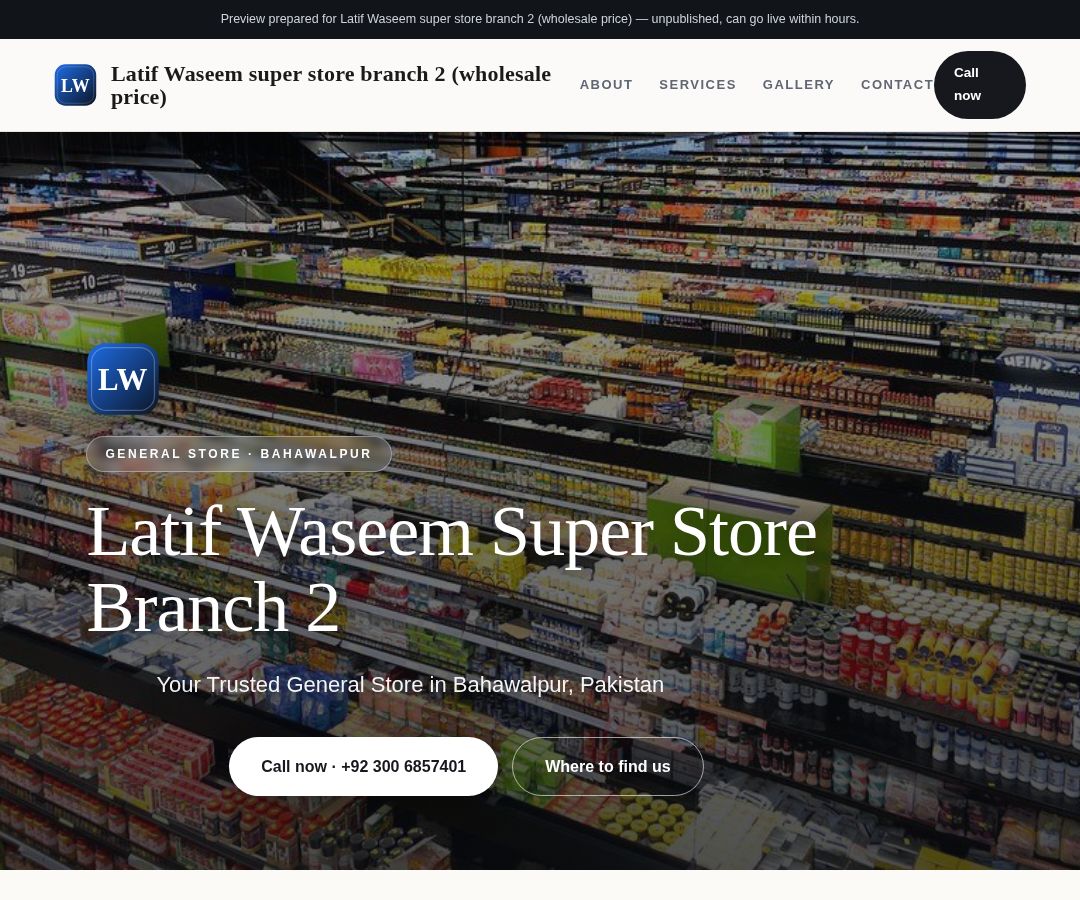 Latif Waseem super store branch 2 (wholesale price)