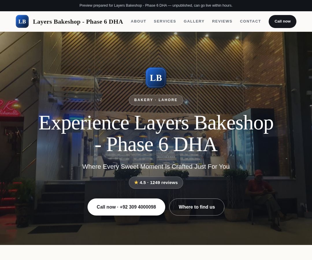 Layers Bakeshop - Phase 6 DHA