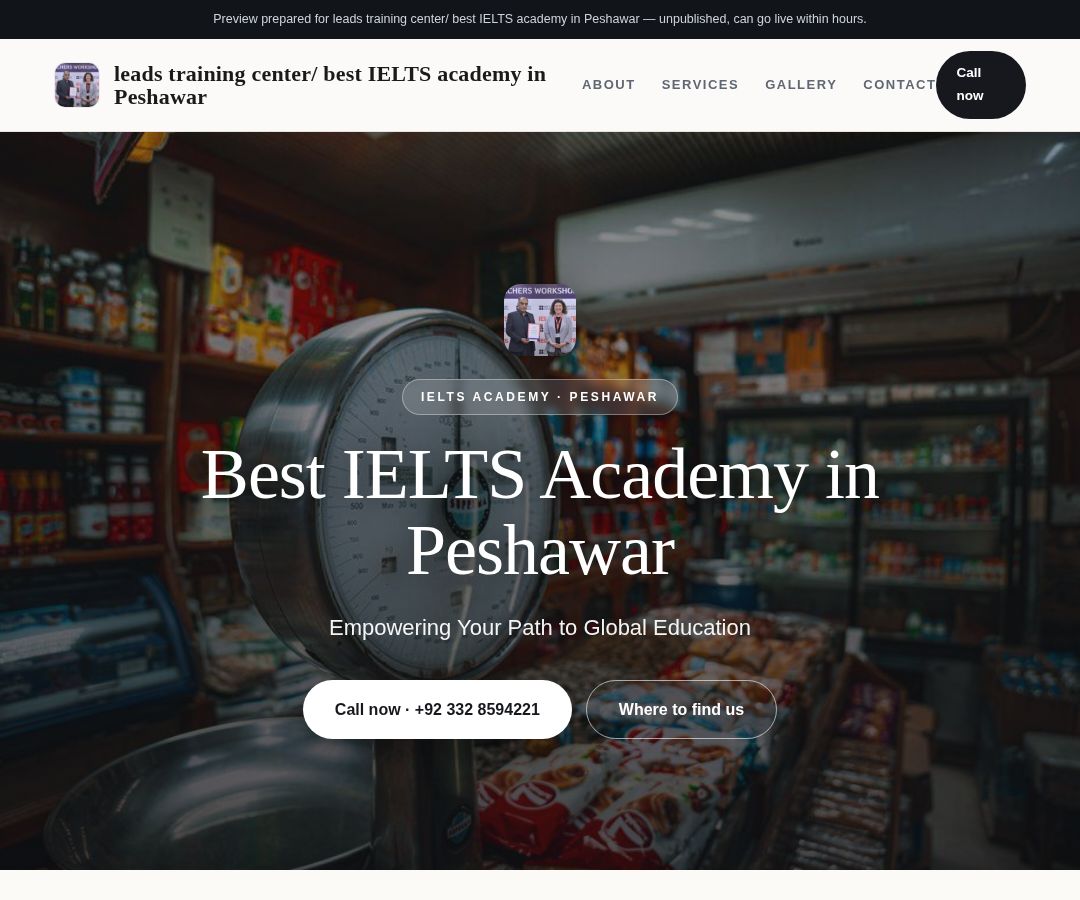 leads training center/ best IELTS academy in Peshawar