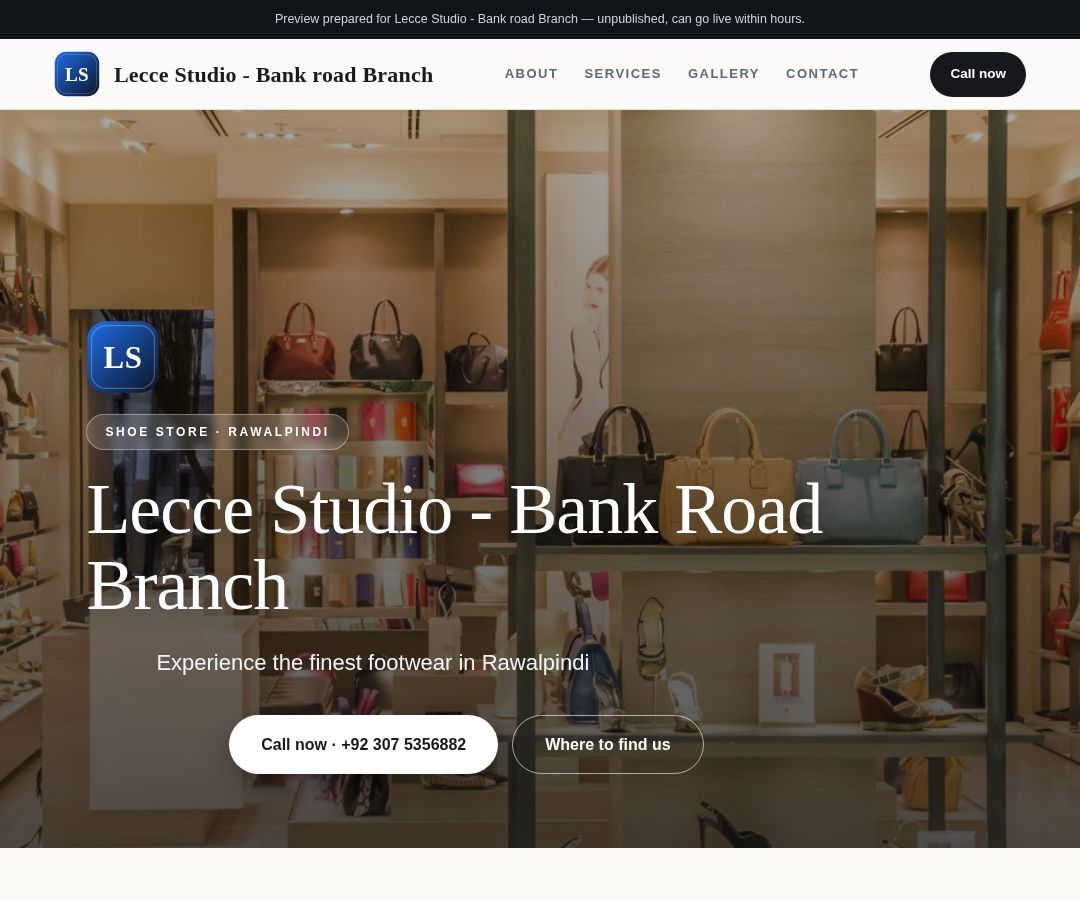 Lecce Studio - Bank road Branch