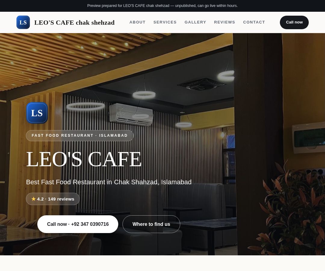 LEO'S CAFE chak shehzad