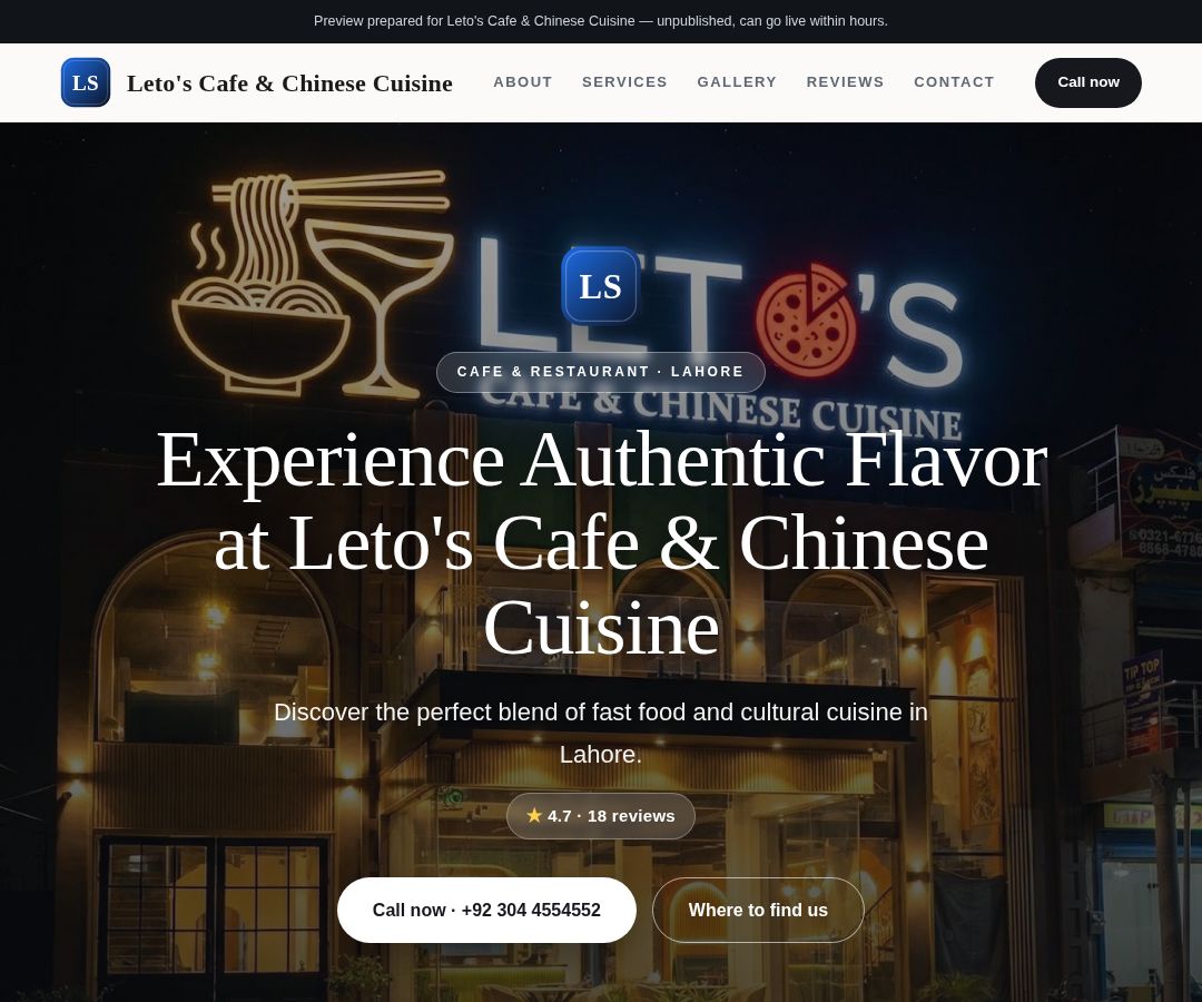 Leto's Cafe & Chinese Cuisine