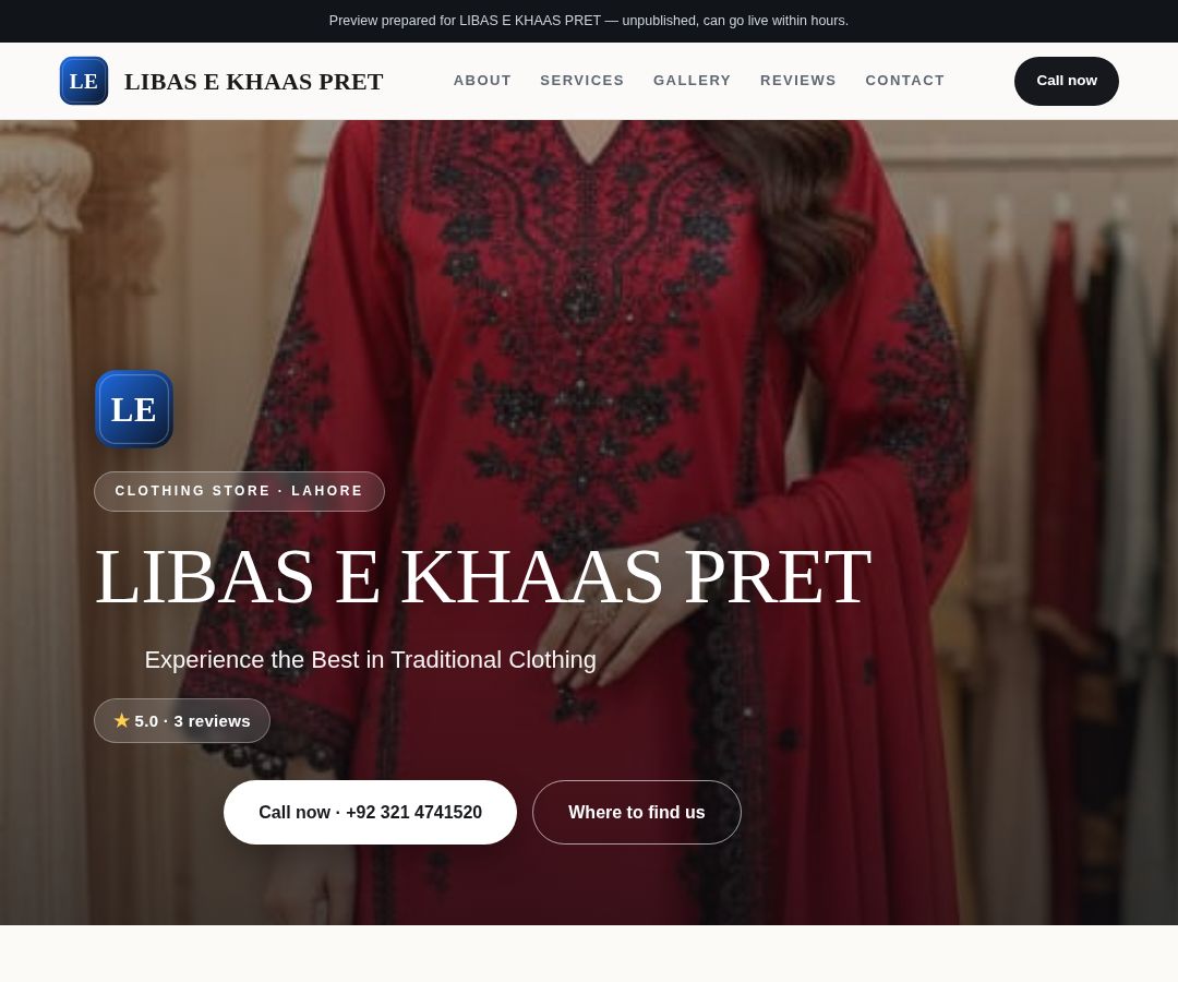 LIBAS E KHAAS PRET