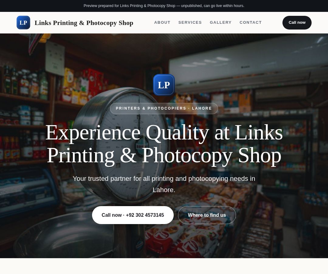 Links Printing & Photocopy Shop