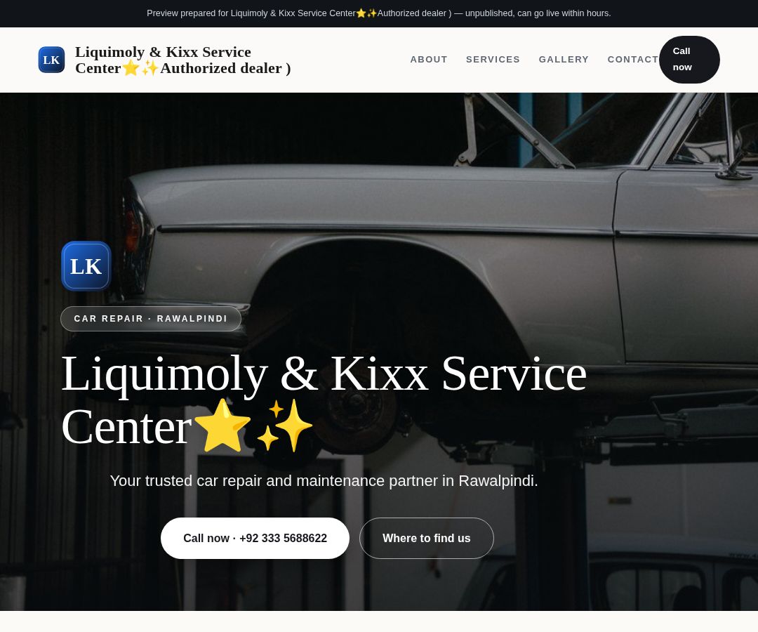 Liquimoly & Kixx Service Center⭐✨Authorized dealer )