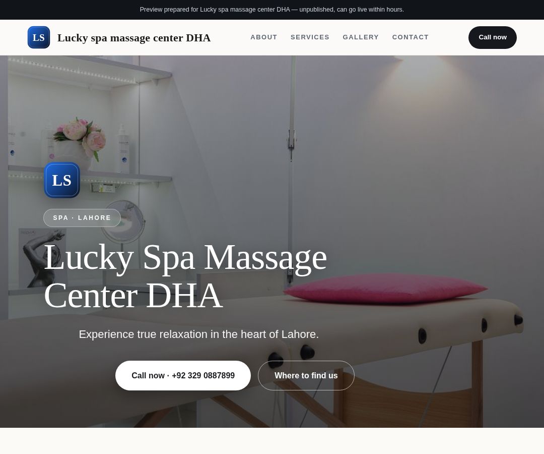 Lucky spa massage center DHA