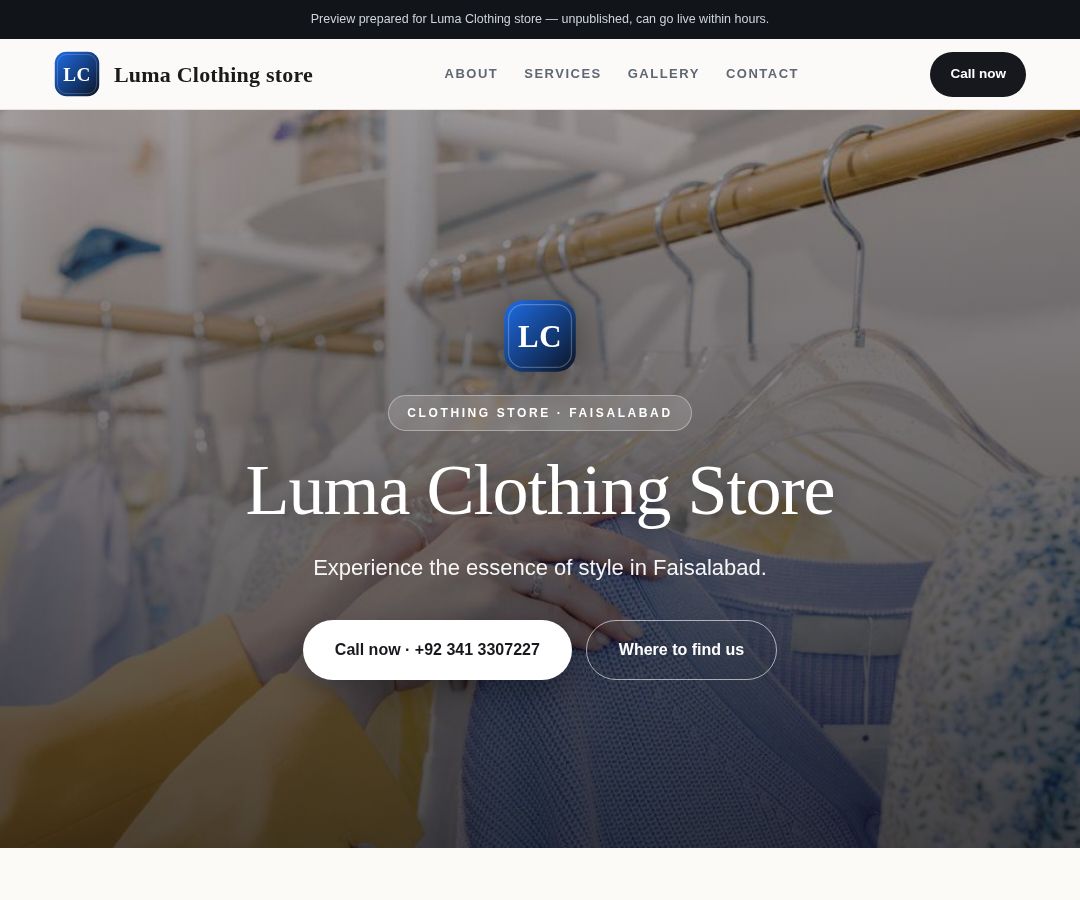 Luma Clothing store