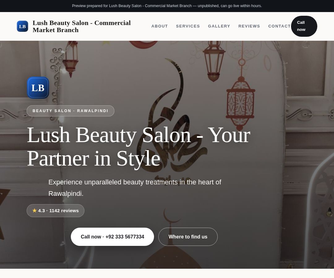 Lush Beauty Salon - Commercial Market Branch